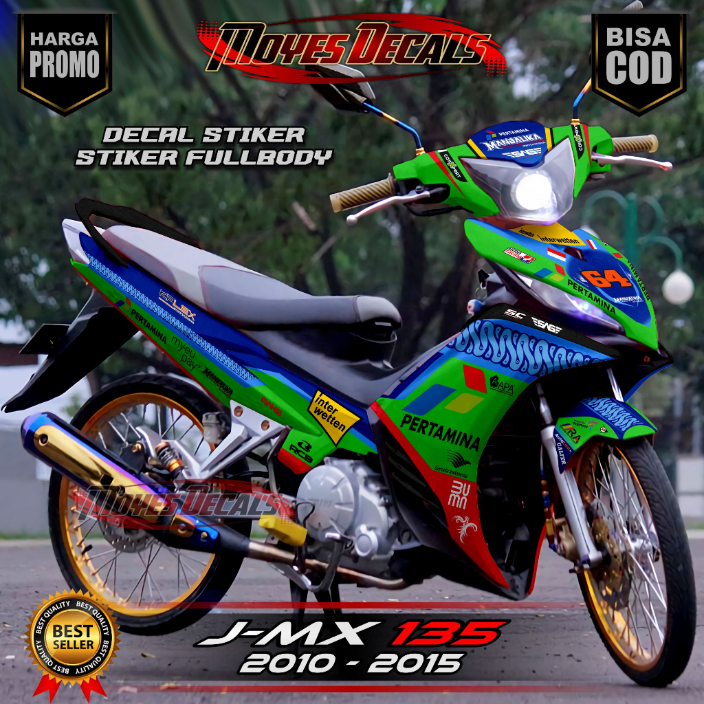 Decal Jupiter MX 135 New Full Body - Stiker Jupiter MX 135 New Full Body motif Balap Mandalika