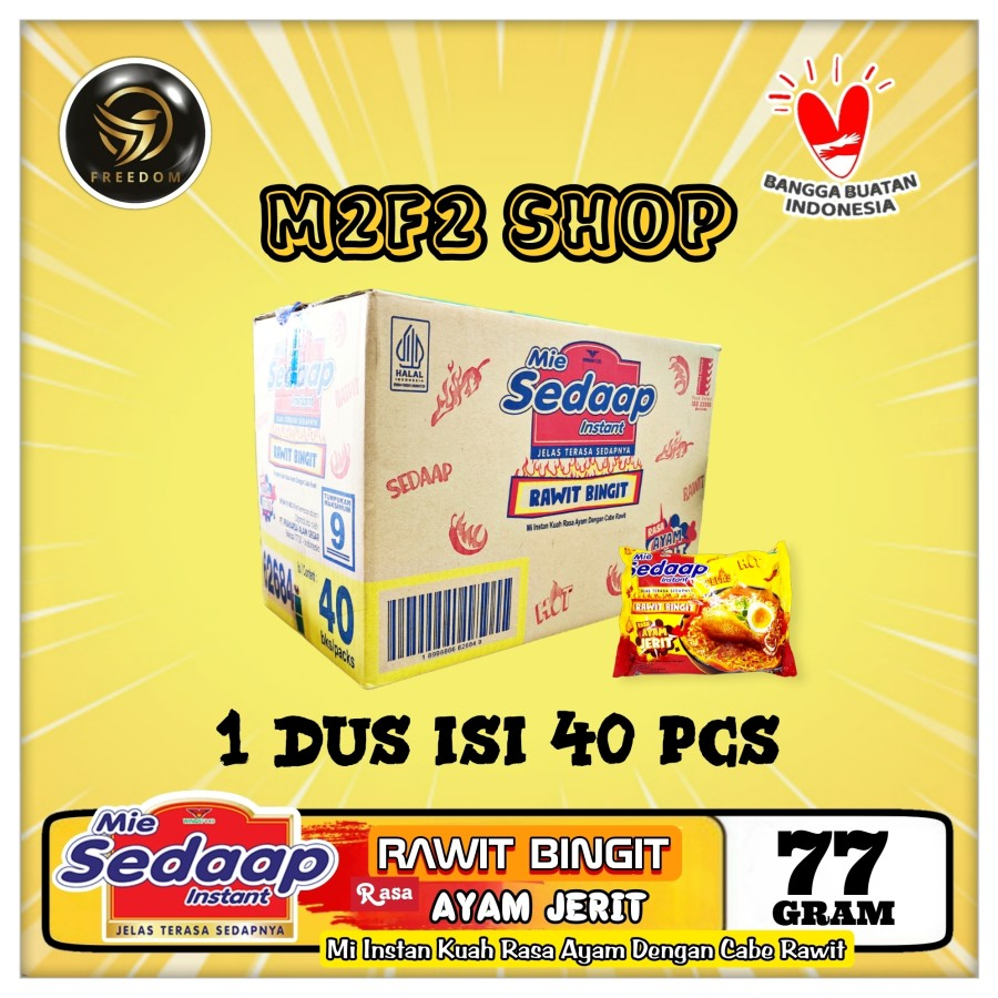 

Mie Sedaap Instant Kuah Rawit Bingit Ayam Jerit | Bag - 77 gr (Kemasan Karton)