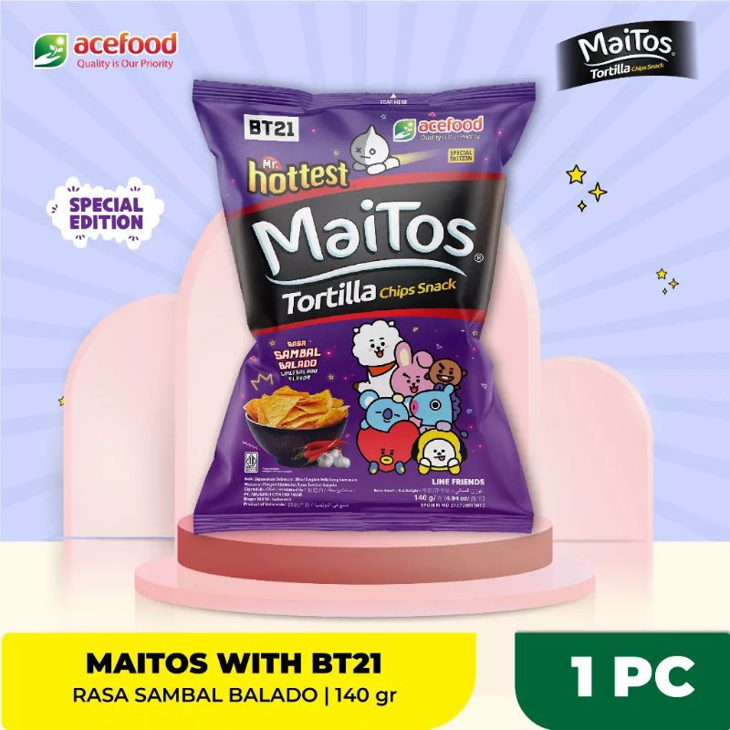 

MAITOS TORTILLA CHIPS SAMABAL BALADO 140GR