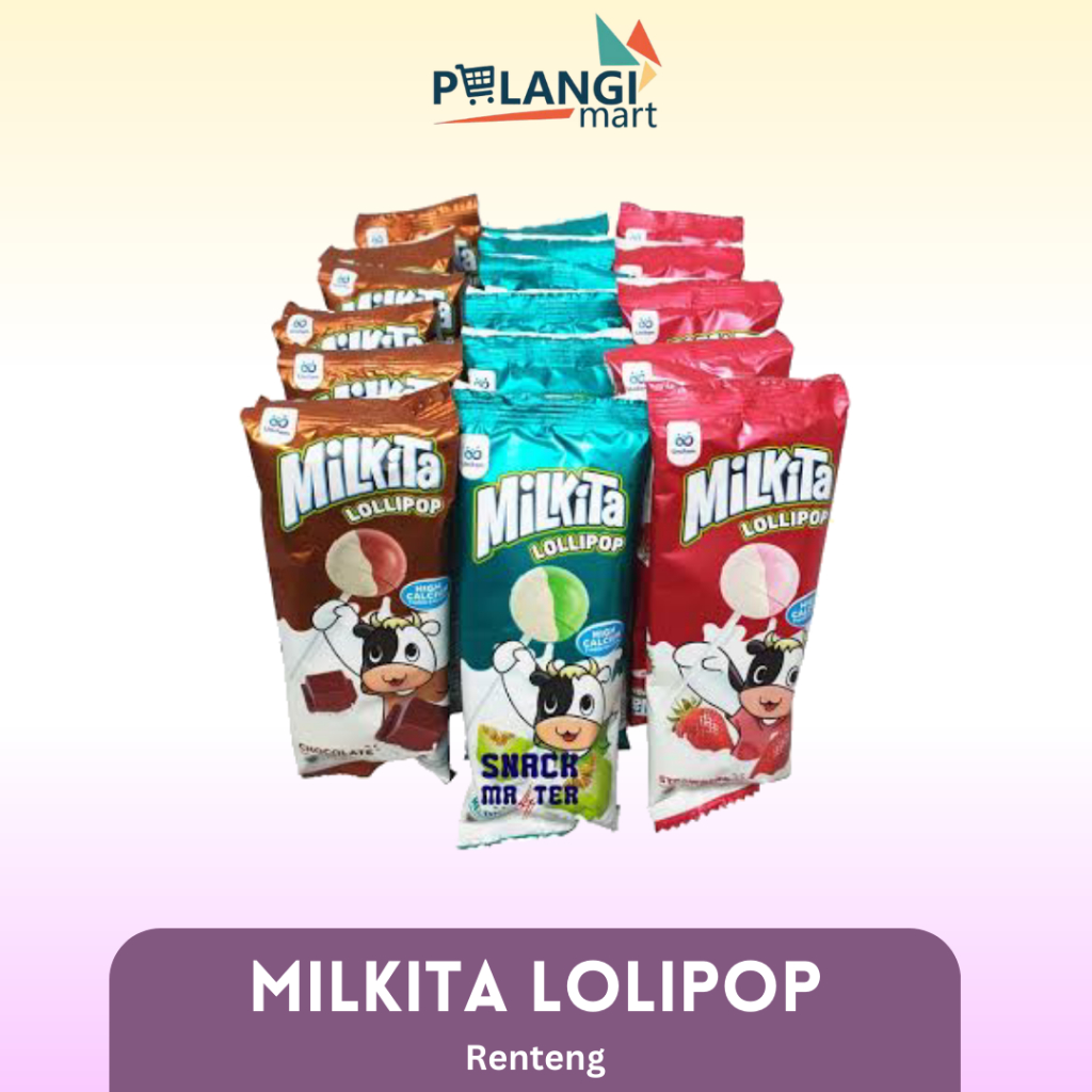 

MILKITA LOLIPOP RENTENG ISI 10X9 GR