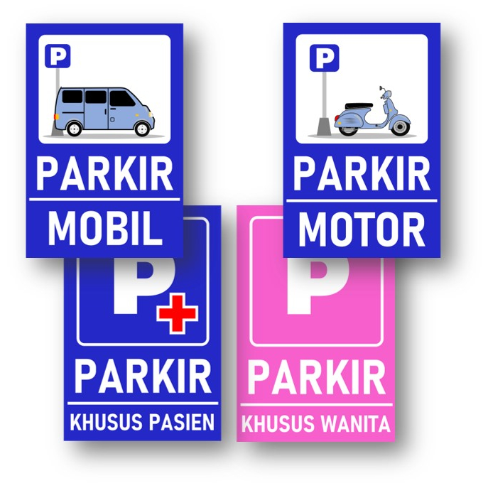 

Stiker Parkir Motor | Stiker Parkir Mobil | Stiker Parkir Ukuran 20X30cm stiker vynil Glossy.