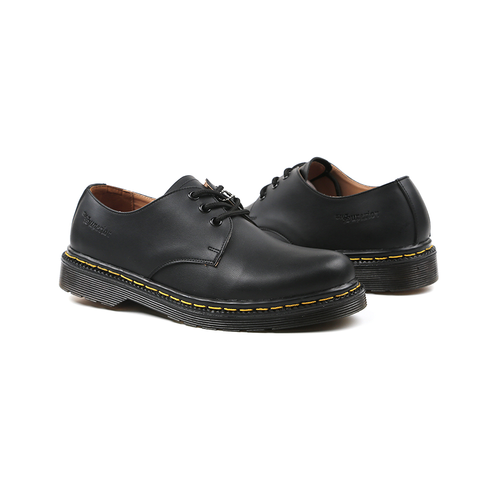 Mancow Low Boots Hitam Sepatu Formal Pria &amp; Wanita Original Microfiber Leather