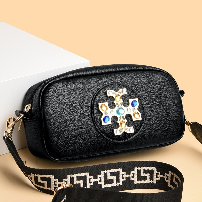 TAS SELEMPANG WANITA KOREA SLING BAG CEWEK KEKINIAN IMPORT KULIT HITAM TA868B5 PREMIUM REMAJA BATAM INVERSIO MURAH BRANDED SIMPLE TERBARU PESTA BAHU SHOULDER