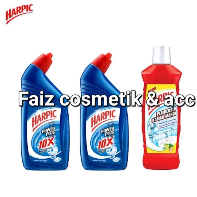 Harpic Power Plus Original 200ml 10× Max Clean Dan Keharuman Tahan Lama [Pembersih Toilet]