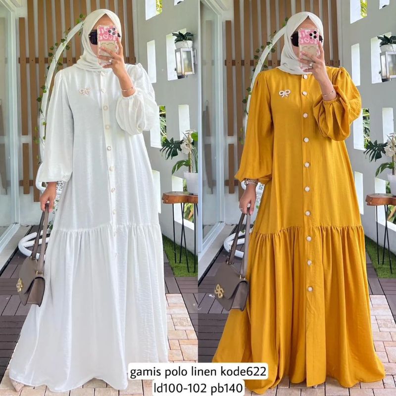 Gamis Wanita Crinkle Polos Rempel Bawah PREMIUM BUSUI TERBARU BEST SELLER