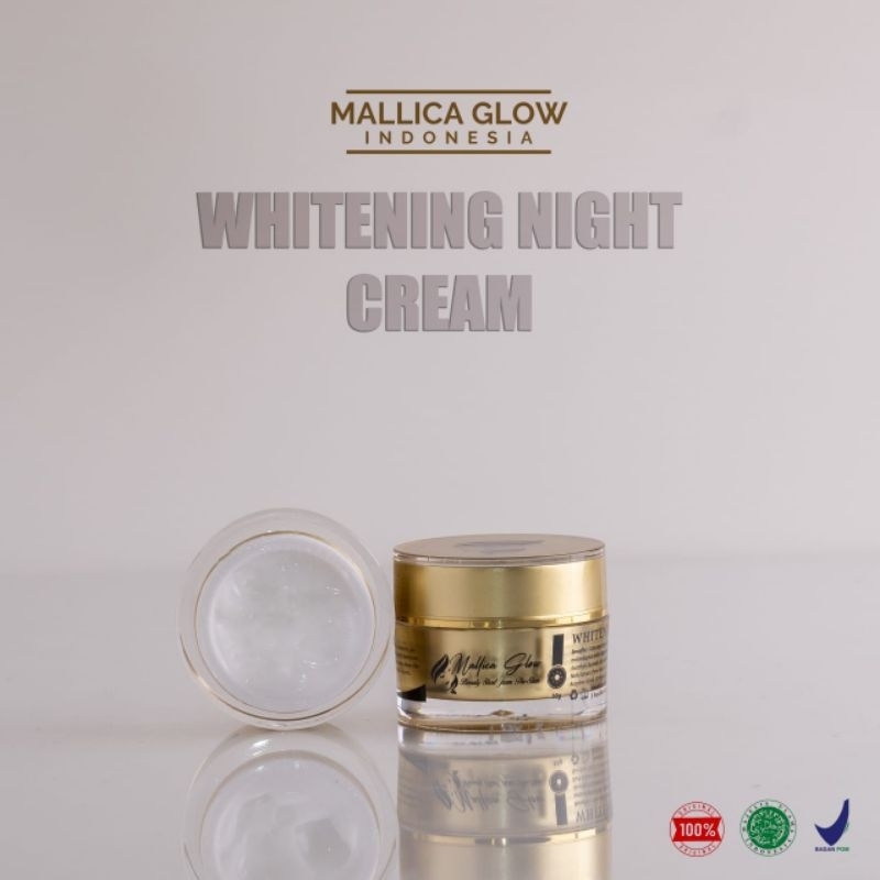 cream pagi &amp; Malam Mallica Glow