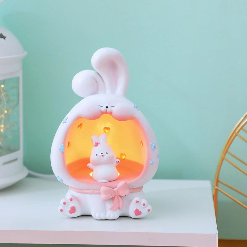 Lampu Rumah  USB Cartoon Bebek / Rabbit /Babi hias meja kamar anak lampu tidur souvenir