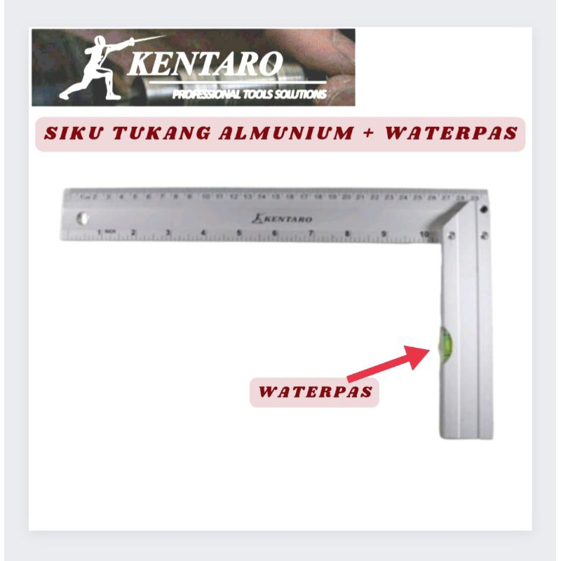 Siku Tukang Almunium + Waterpas KENTARO