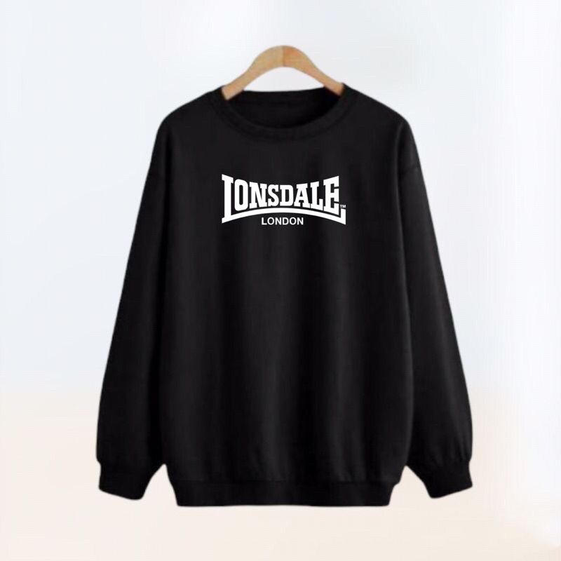 jaket crewneck LONSDALE LONDON pria dan wanita dewasa casuals hooligans supporter hoodie over size o