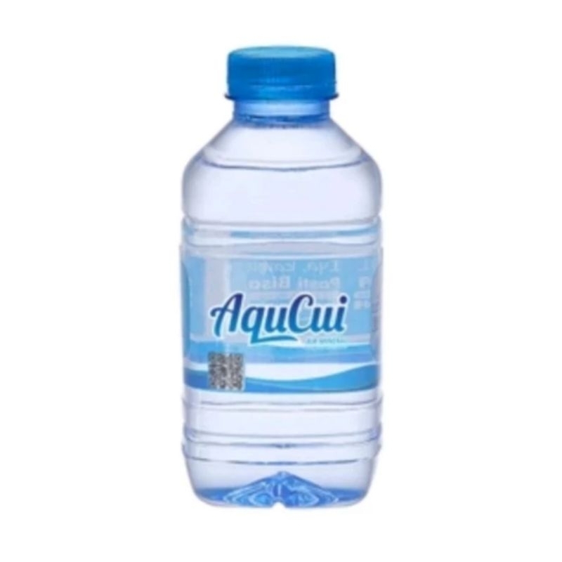 AQUCUI air mineral dalam kemasan botol kotak 300 ml eceran satuan