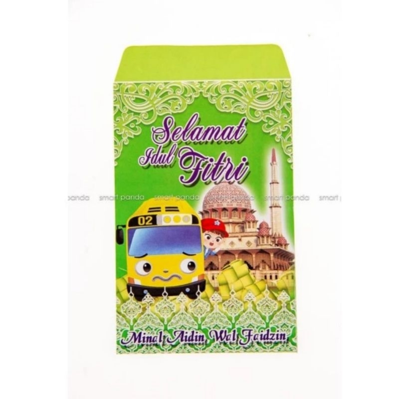 

Amplop/Angpao Lebaran Motif Tayo Hijau 1827