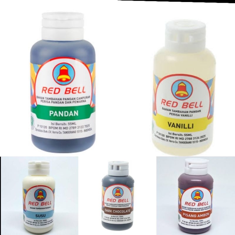 

RED BELL Pasta Perisa Vanili Pandan Coklat Susu Pisang Ambon 55ml