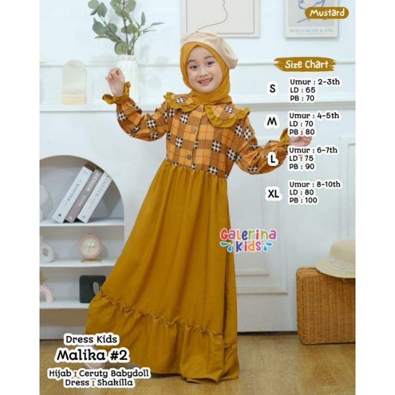 (DISYA) MALIKA #2 DRESS KIDS BY GALERINA KIDS