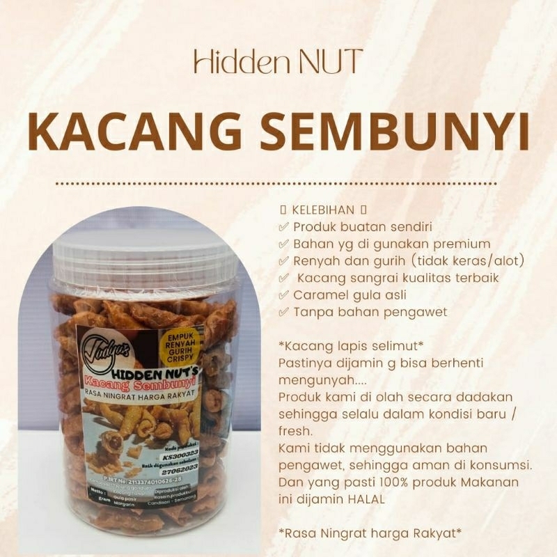 

Hidden Nut Vadyas toples 350 gram