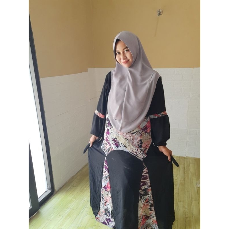 Gamis Ceruty Babydoll Full Furing Premium