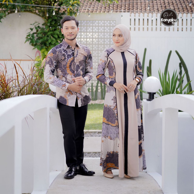 Gamis Batik Couple Kemeja Batik Pria Lengan Panjang [PREMIUM QUALITY]