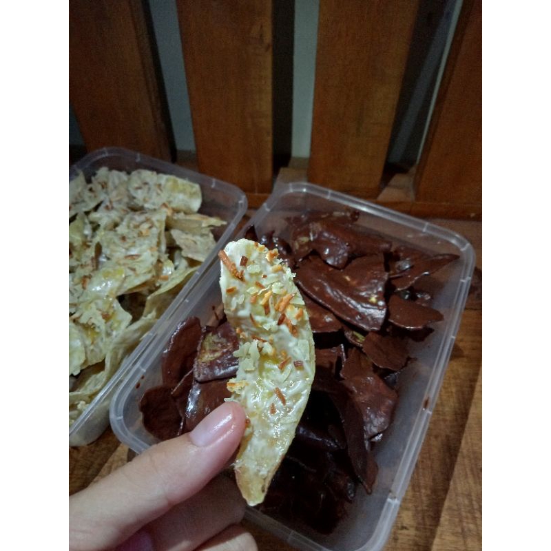 

Keripik pisang coklat lumer