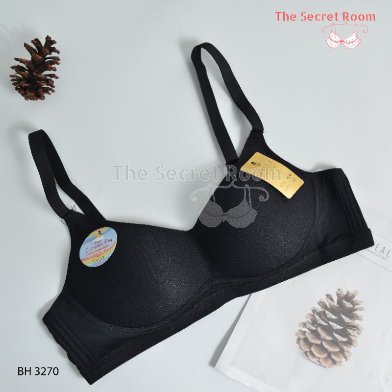 TALLY BRA BH 3270 I CUP B BESAR I TANPA KAWAT I BUSA TIPIS I  BAHAN SEMI SEAMLESS BERPORI I KAIT 3 I SIZE 36 - 42