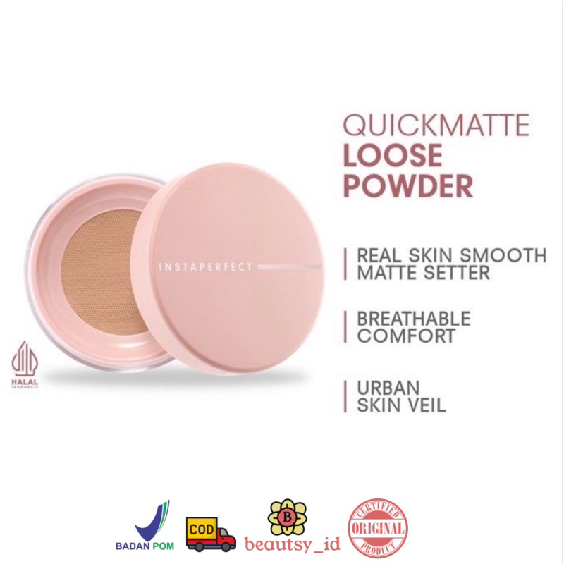 Wardah Instaperfect Quickmatte Loose Powder Bedak Tabur Original BPOM COD