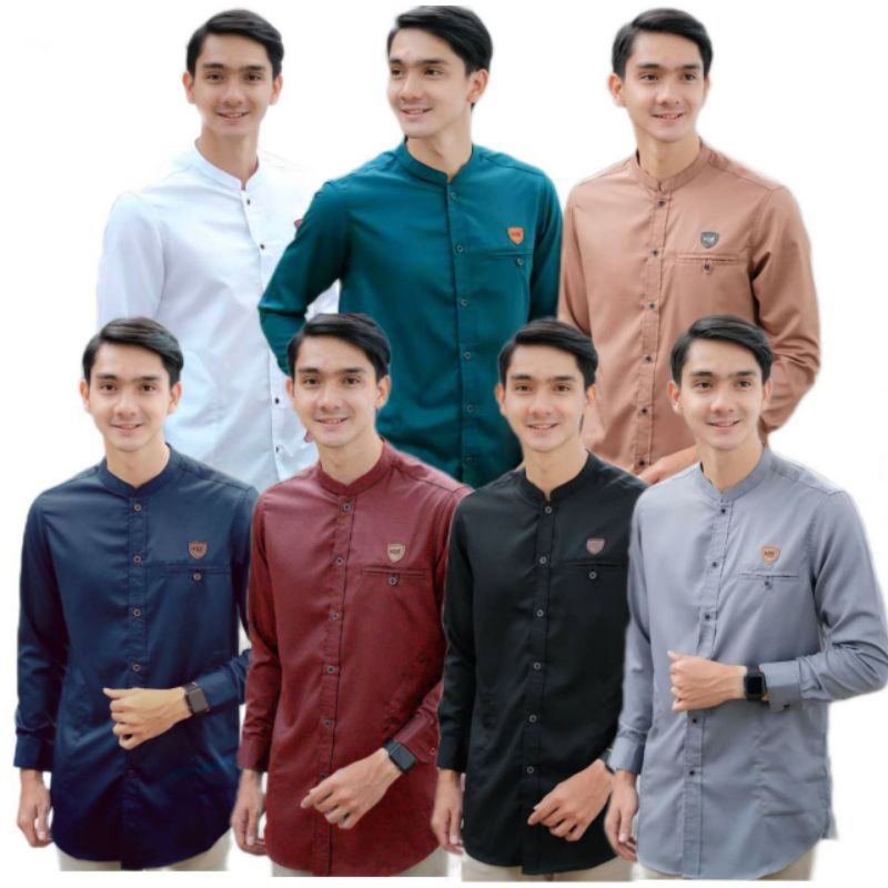 PN ATASAN BAJU KOKO FULL KANCING PREMIUM TOYOBO IMPORT M L XL XXL BIG SIZE JUMBO ATASAN BUSANA MUSLI