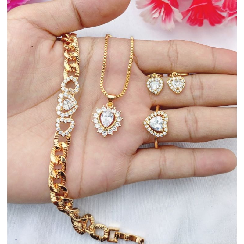aksesoris perhiasan wanita 1 Set lengkap