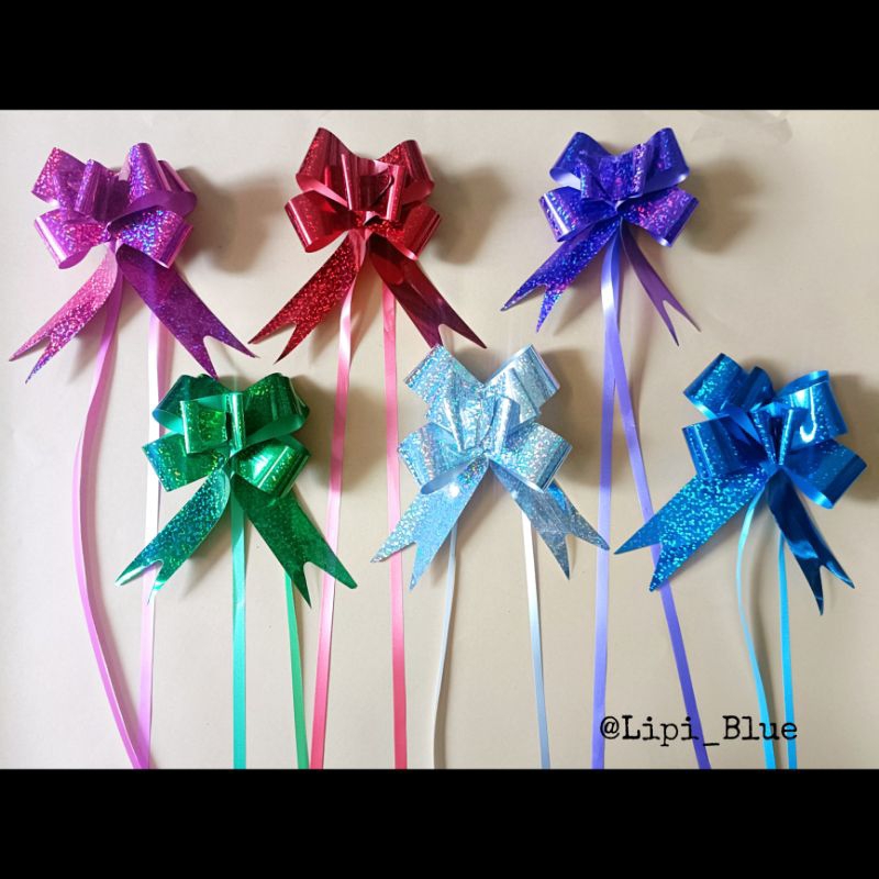 

(10 pcs) Pita Serut Blink| Hiasan Hampers Parcel Kado Gift Ribbon Gift