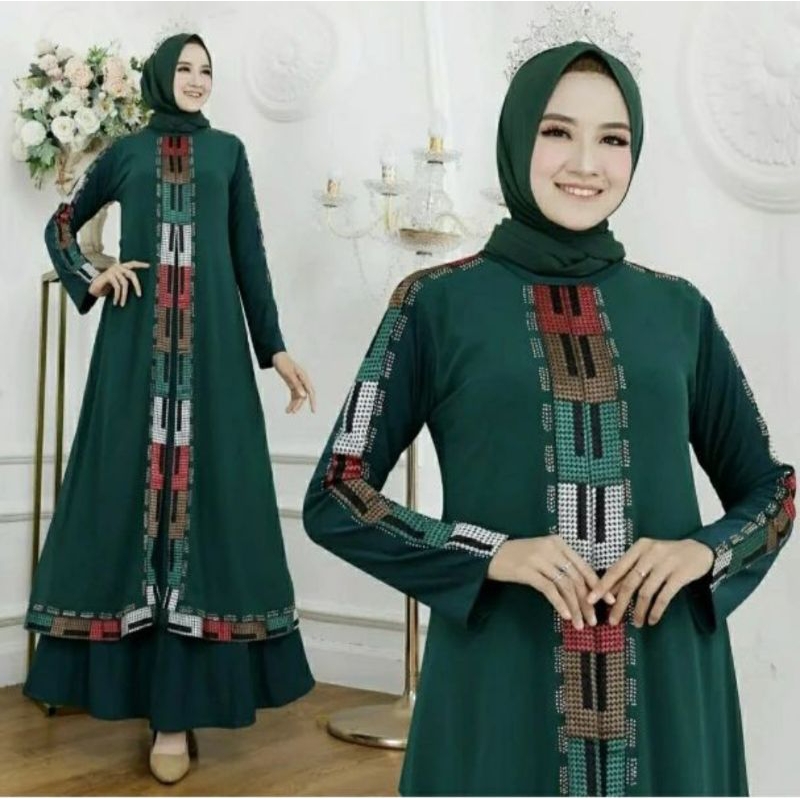 [Khamymshop] Gamis Mewah Pesta Elegant || Dress Kondangan || Gamis Syar'i