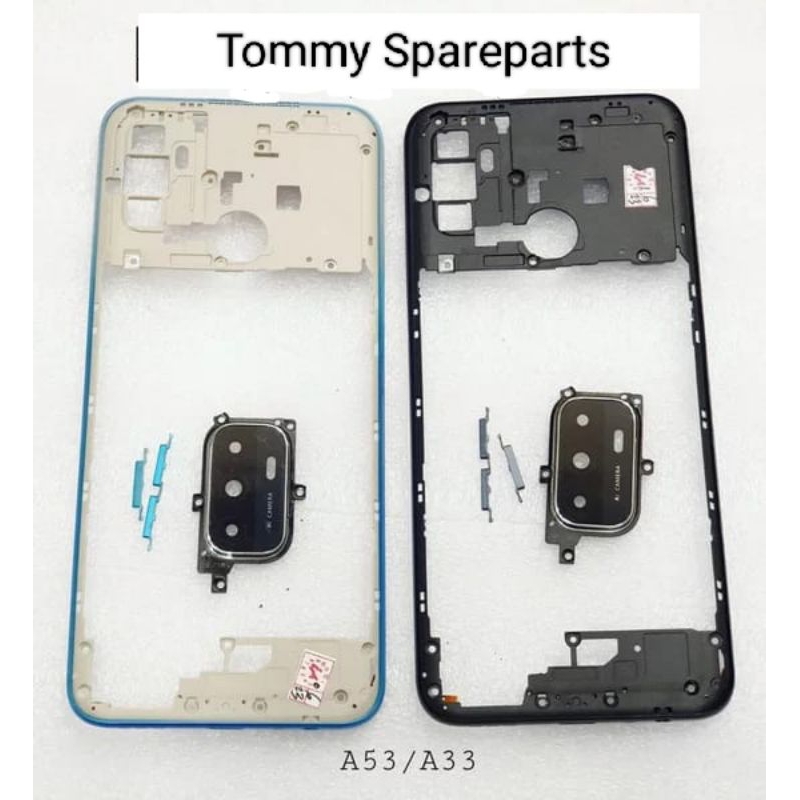 BEZZEL BEZEL BAZEL TULANG MESIN TENGAH OPPO A53 A33 ORIGINAL