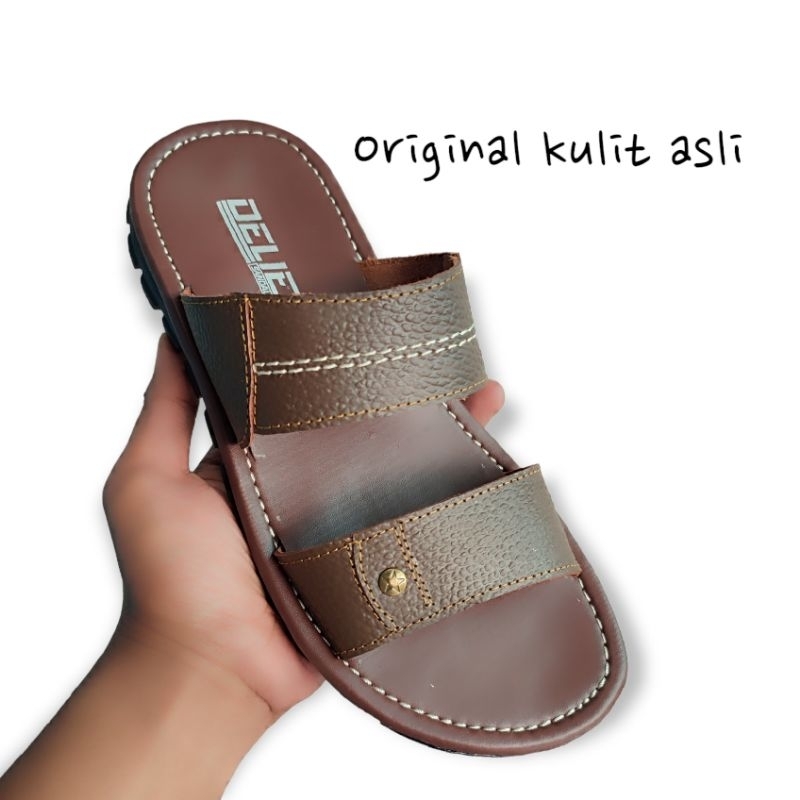 Sandal Slop Pria kulit murah berkualitas