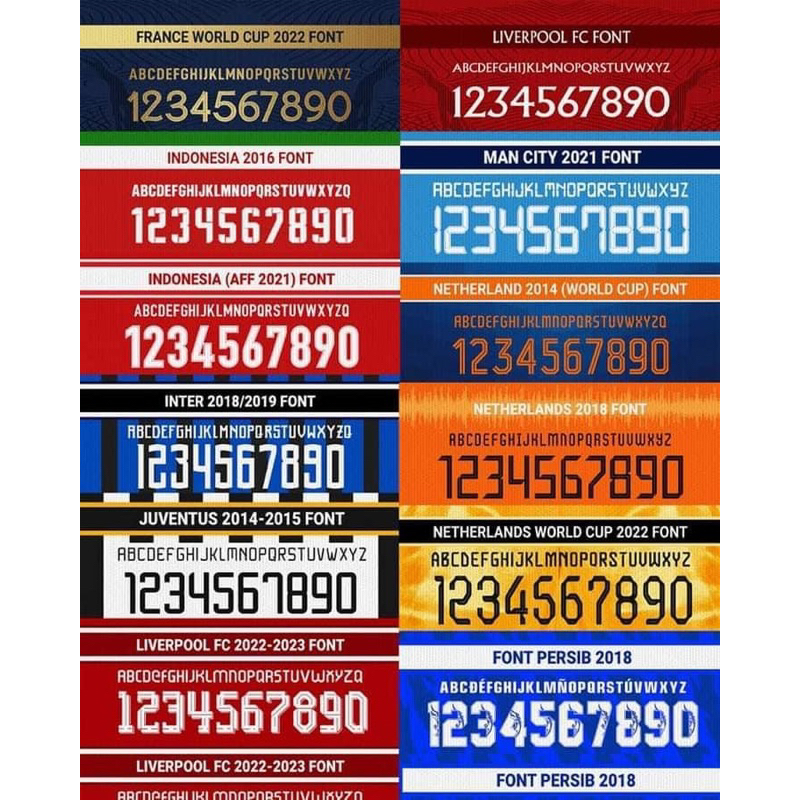 Font Jersey Bola
