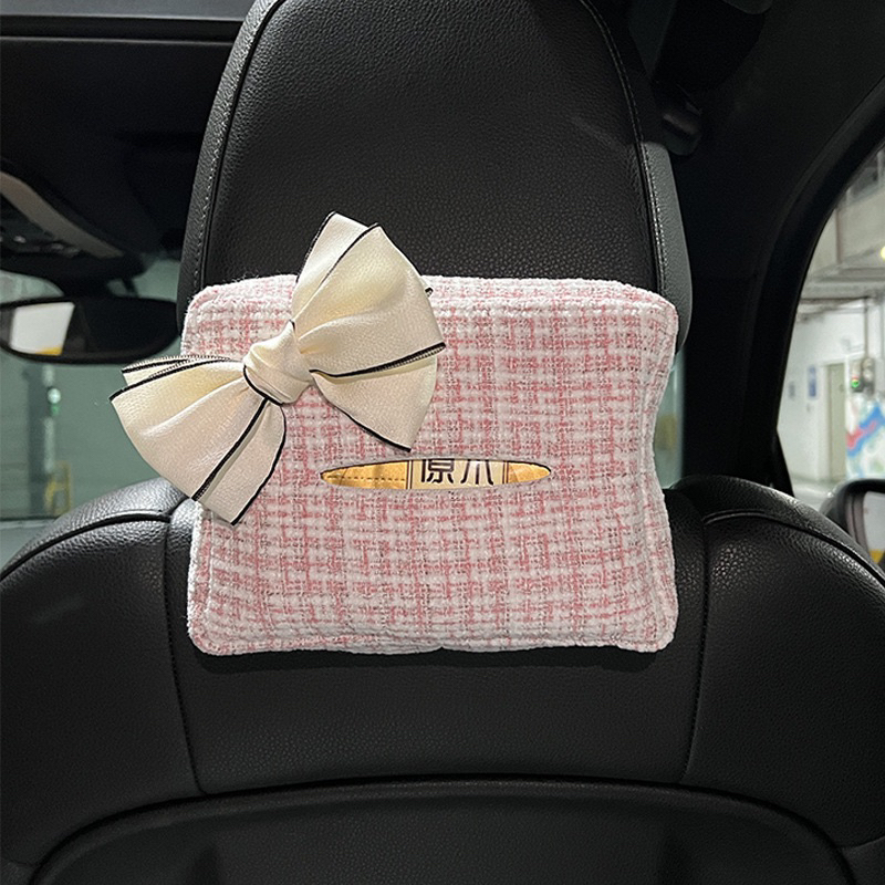 kotak tissue mobil gantung tempat tissue lucu dekorasi interior mobil wanita aksesoris cantik pengemudi perempuan kekinian aesthetic murah premium KT02