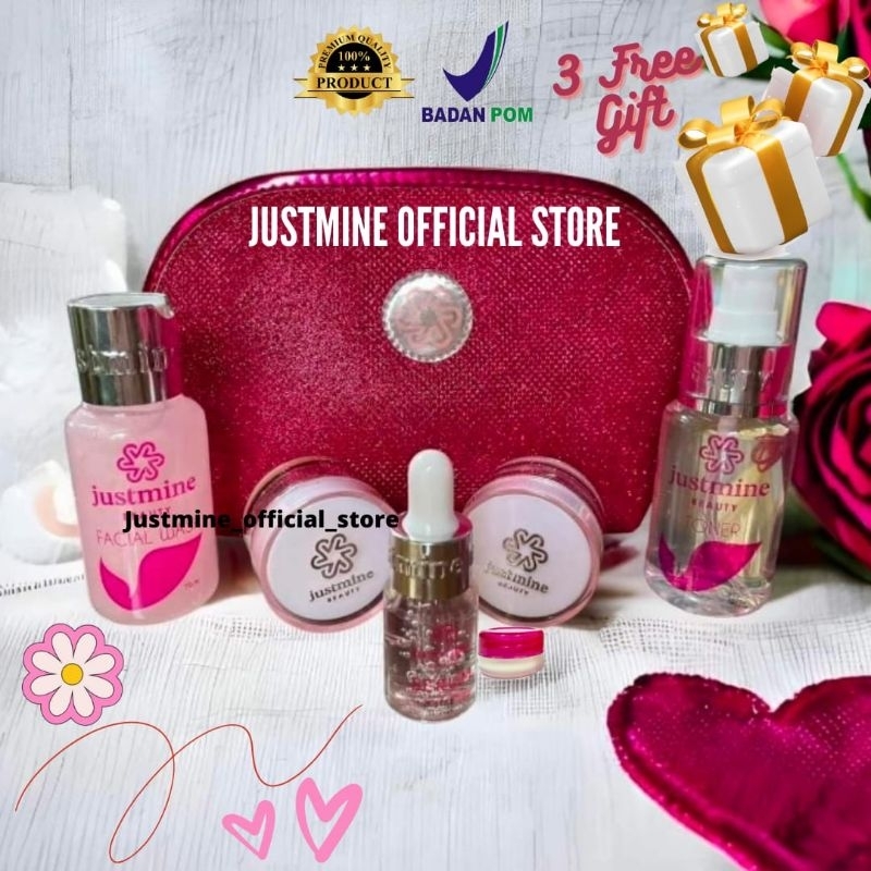 Justmine Skincare isi 3 - 4 - 5 Lengkap Glow | Jelly Acne | Acne More | Remove Justmine Glowing Beau