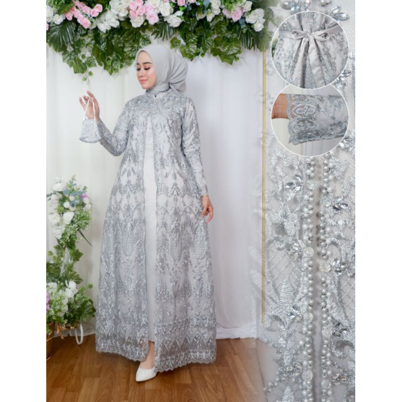 KEBAYA ORIGINAL//KEBAYA MODERN//GAMIS TILLE PAYET DALAMAN SATIN VELVET//SERAGAMAN KELUARAGA//BAJU PESTA LAMARAN//KEBAYA WISUDA//BAJU LEBARAN//By Aleeta Kebaya