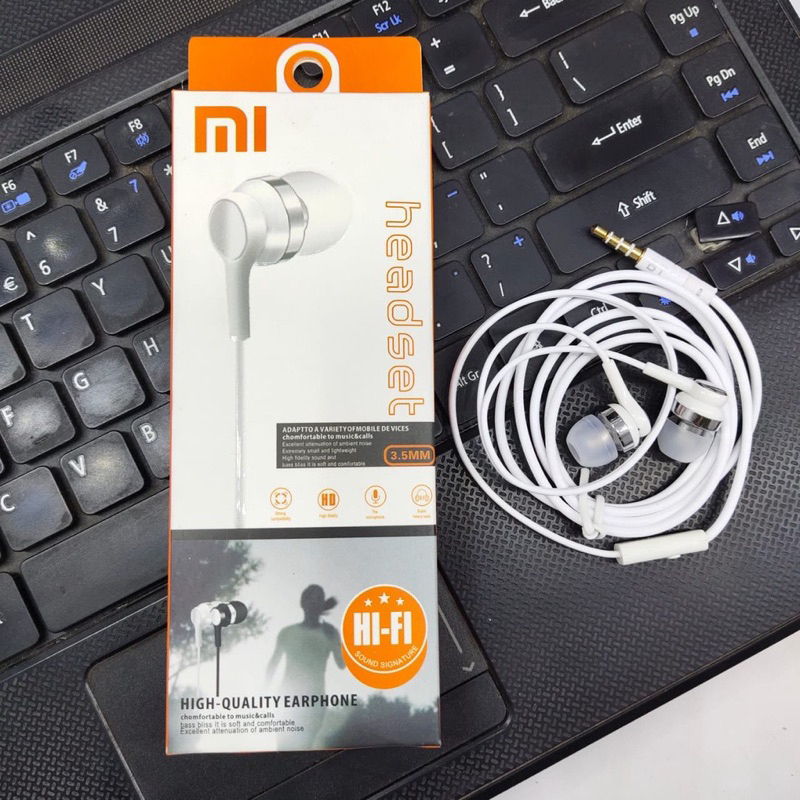 (Mi NOTE) HEADSET XIAOMI POWERFULL BASS HIFI SOUND EARPHONE XIAOMI REDMI 7 8 9 NOTE 7 8 9 8 10