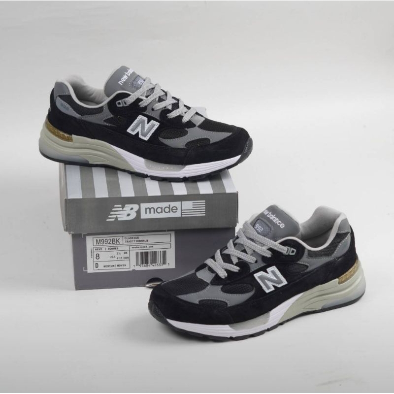 Sepatu NB M992BK Black Grey