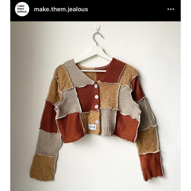 REWORKED - Knit Cardigan (Caramel/Nude/Terracotta)