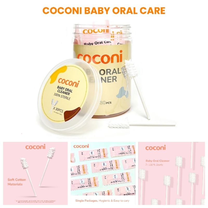 Coconi Baby Oral Cleaner Stick / Kain Kasa Steril Pembersih Mulut Bayi