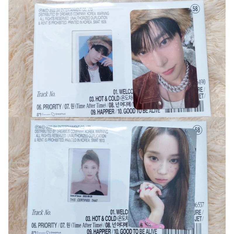 SMCU MEMBERSHIP AESPA WINTER NCT DOYOUNG PHOTOCARD PC ID CARD