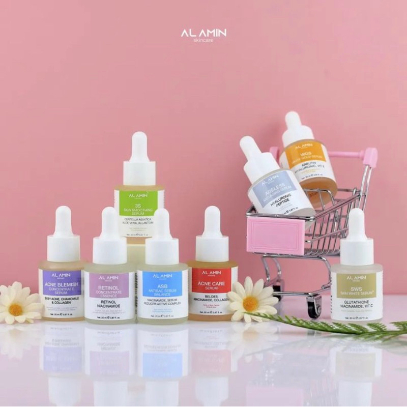[COD] AL AMIN SKINCARE SERUM SWS WGS 3S ASB VIT C RETINOL ACNE BLEMISH ACNE CARE