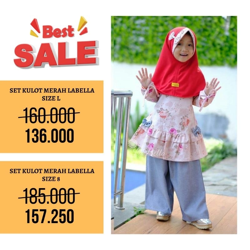 Setelan Kulot LABELLA Size L & 8