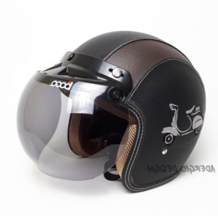 Helm Bogo Retro Thinos Vespa Kulit Bogo Original