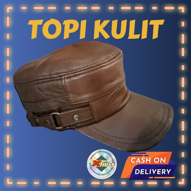 Topi Kulit Asli fremium LEATHER topi pria BARU 2023