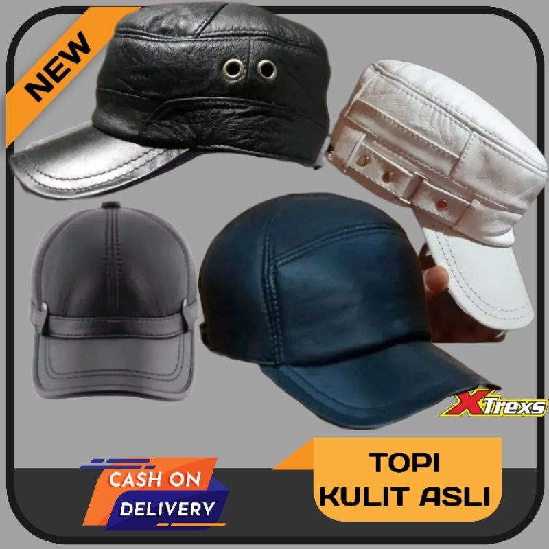 Topi Kulit Asli fremium LEATHER topi pria BARU 2023