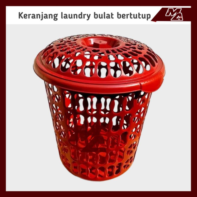 Keranjang Baju Kotor / Keranjang Plastik / Krranjang Laundry Bulat Warna