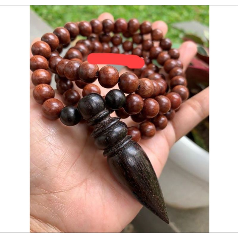 kalung tasbih kayu gaharu asli istimewa