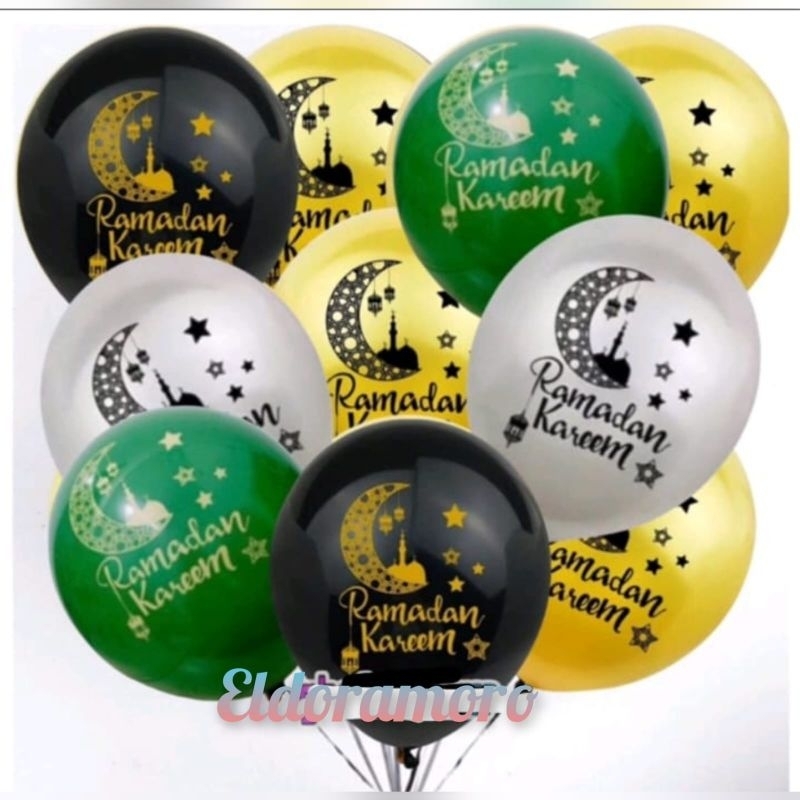 Balon latex idul fitri / balon ramadhan /balon lebaran