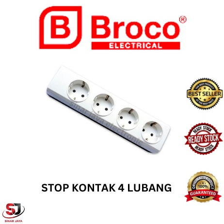 BROCO STOP KONTAK 4 LUBANG / TERMINAL BROCO 4 LUBANG / STOP KONTAK BROCO 4 LUBANG