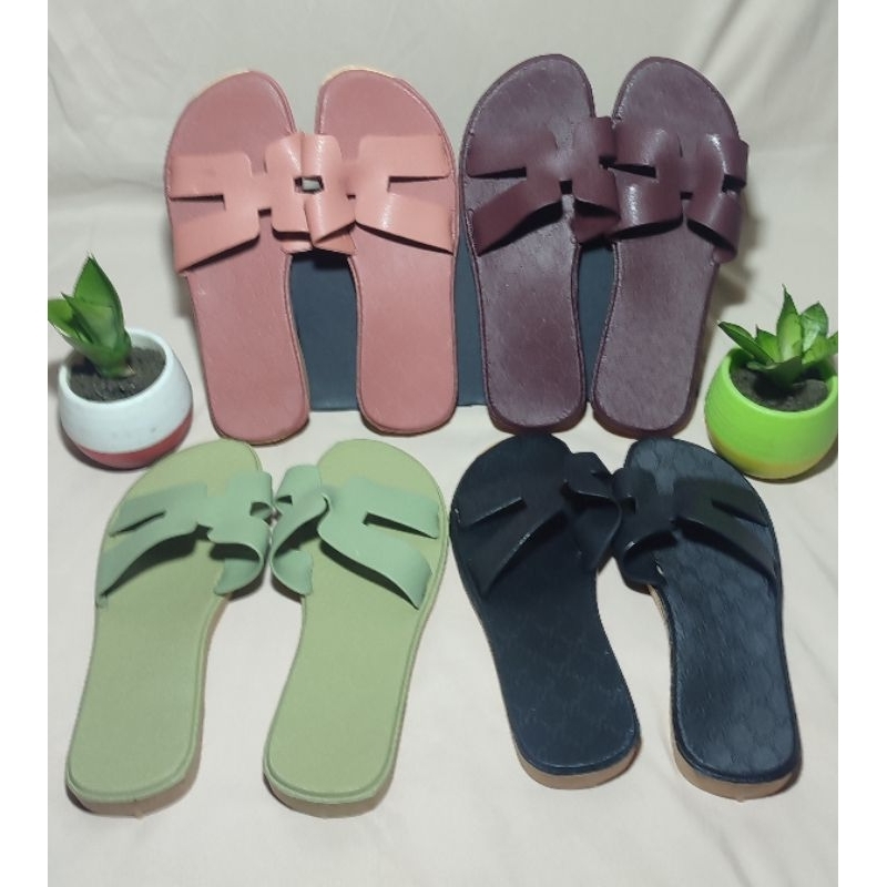 sandal selop wanita sandal boloni balanc* sandal slop boloni motif H