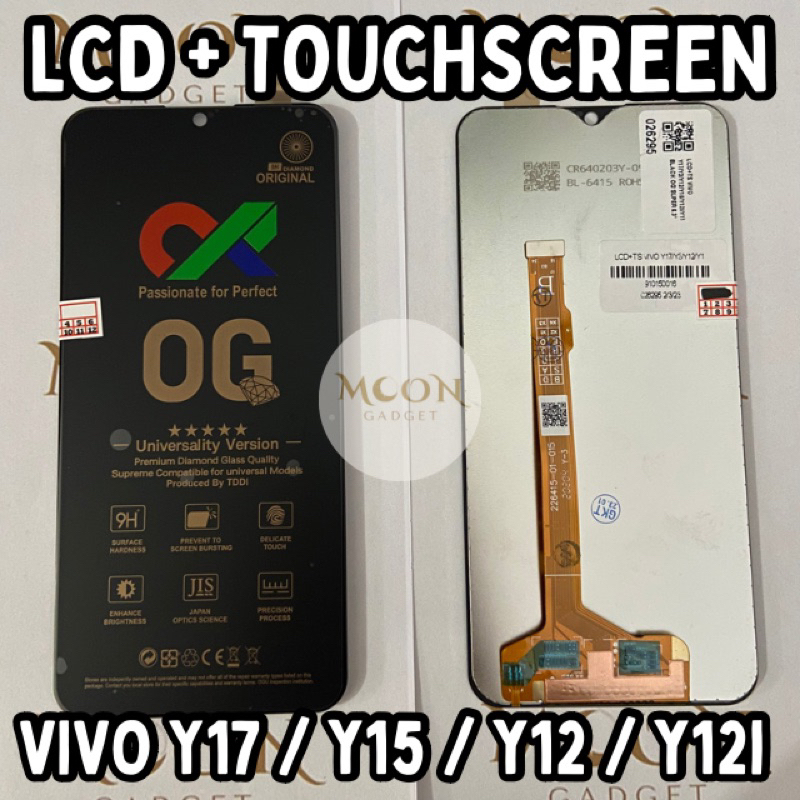 MOONGADGET | LCD + TOUCHSCREEN Universal Vivo Y17 / Y15 / Y12 / Y12I CROWN SUPER ULTRA HD