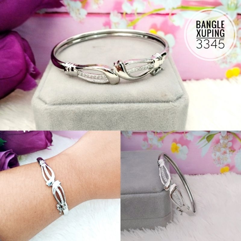 gelang bangle wanita xuping silver permata